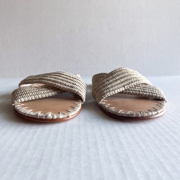 Jenni Kayne Raffia Crossover Sandal in Natural Size 37 - Picture 2 of 10